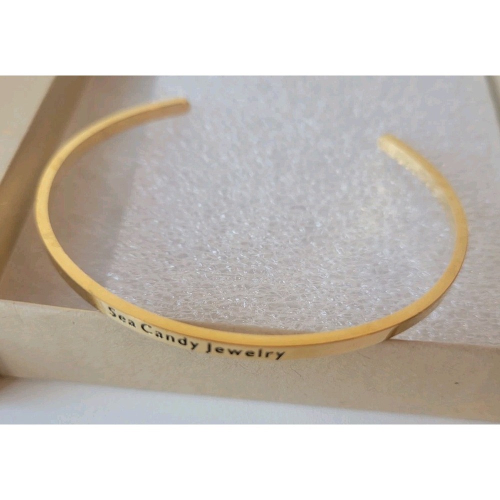 Sea Candy Jewelry Gold Tone Bracelet / Cuff / Bangle New With‎ Box